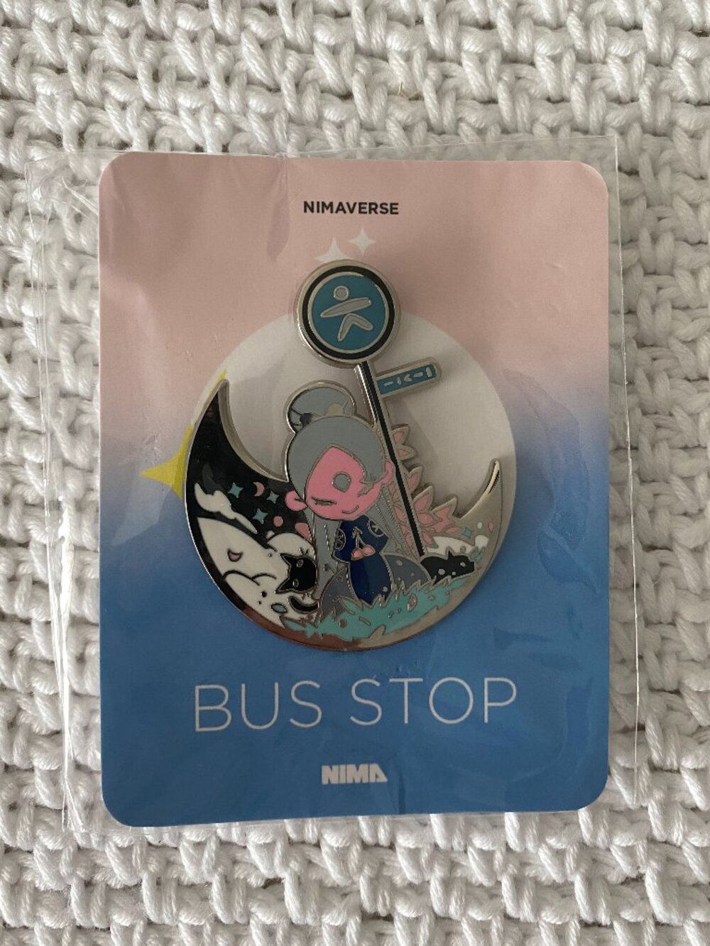 RossDraws (Ross Tran) Nimaverse "Bus Stop" Enamel Pin